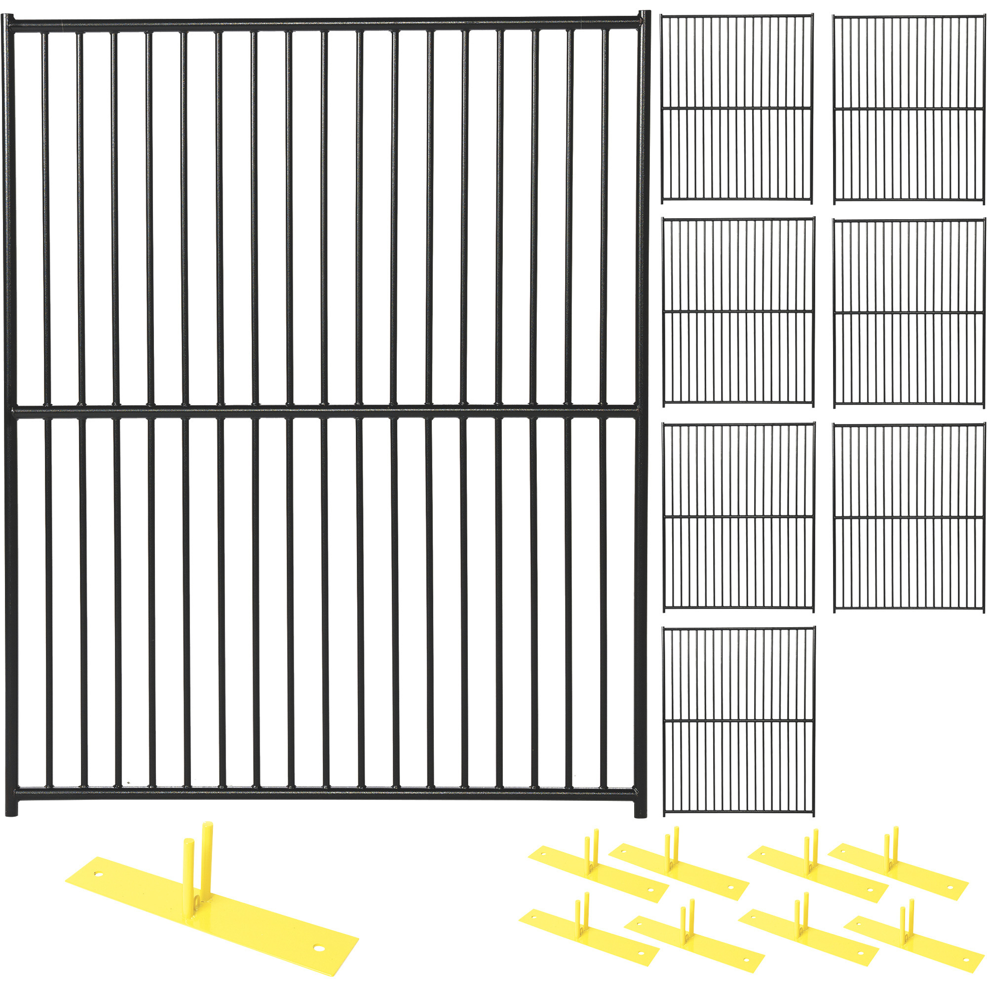 Jewett-Cameron 8-Panel European Design Perimeter Patrol Kit, Temporary Fence Panels, Each 5ft. x 6ft., Model# RF 1010 EDP